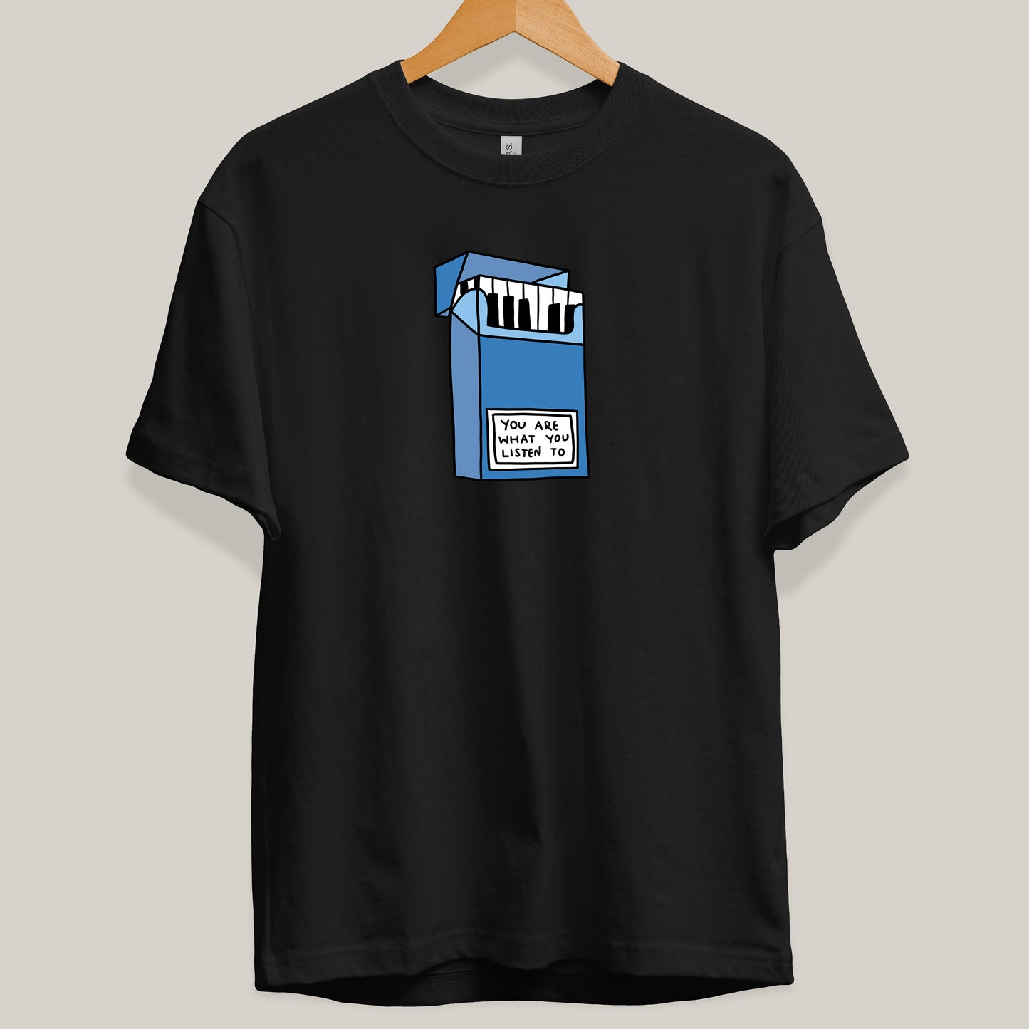 You Are What You Listen To - Music T-shirt Black