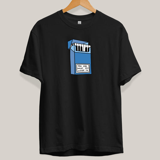 You Are What You Listen To - Music T-shirt Black